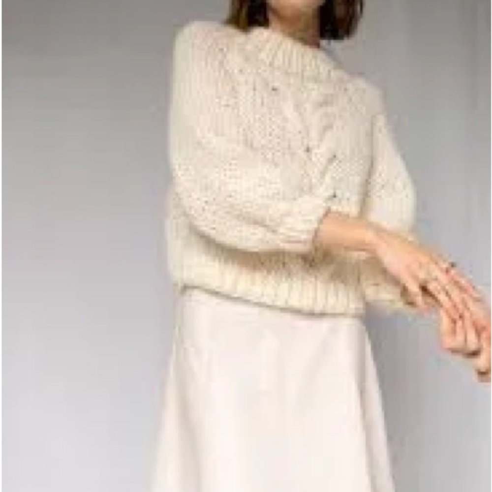 Princess Polly Cream Cable Knit Sweater